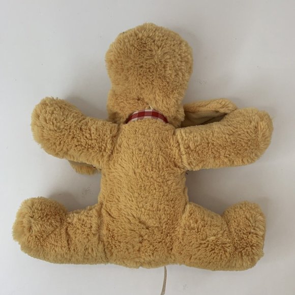 Dan Dee Puppy Dog Plush Stuffed Animal Red Love Heart Gingham Plaid Bow - Picture 8 of 9